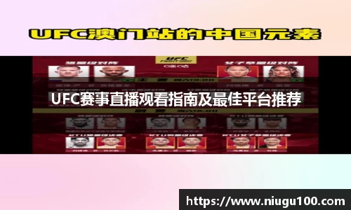 UFC赛事直播观看指南及最佳平台推荐